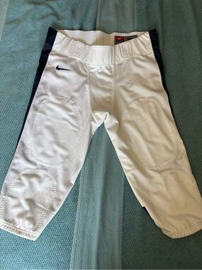 Nike Men’s White Football Sweatpants with Navy Side Panels